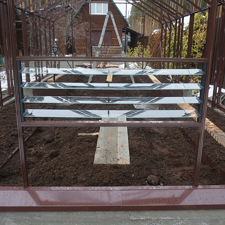 Форточка торцевая жалюзийная для теплиц botanik на 4 стекла, 150мм. Форточка торцевая жалюзийная для теплиц botanik на 4 стекла, 150мм.